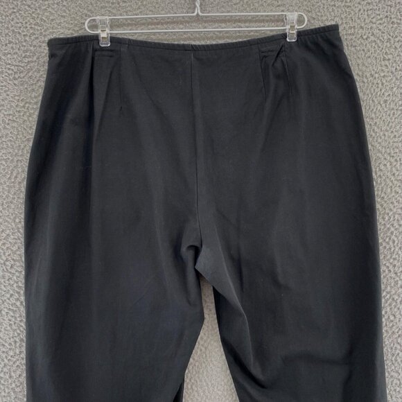 Eileen Fisher Pants Womens Extra Large Black Tapered Leg Stretch Ankle Career - Picture 4 of 11
